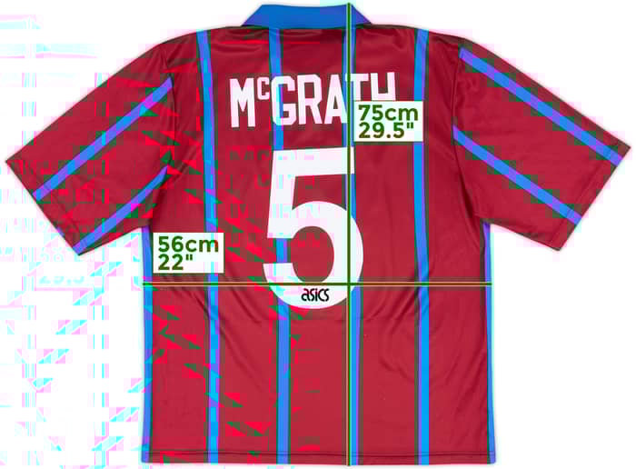 1993-95 Aston Villa Home Shirt McGrath #5 - 8/10 - (L)