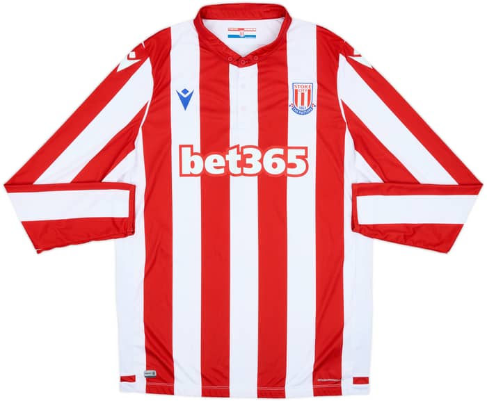 2019-20 Stoke City Home L/S Shirt Allen #4 - 8/10 - (XXL)