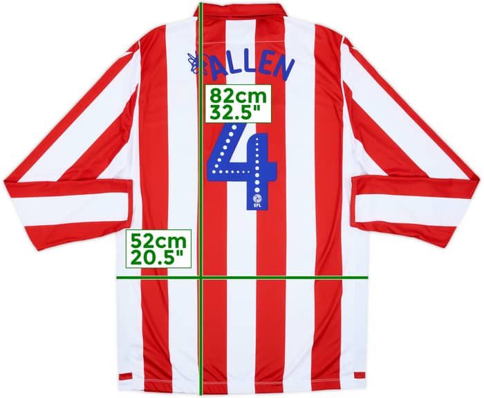 2019-20 Stoke City Home L/S Shirt Allen #4 - 8/10 - (XXL)