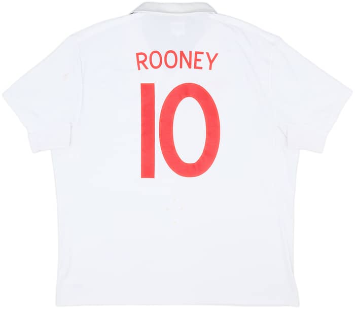 2009-10 England 'South Africa' Home Shirt Rooney #10 - 6/10 - (XXL)