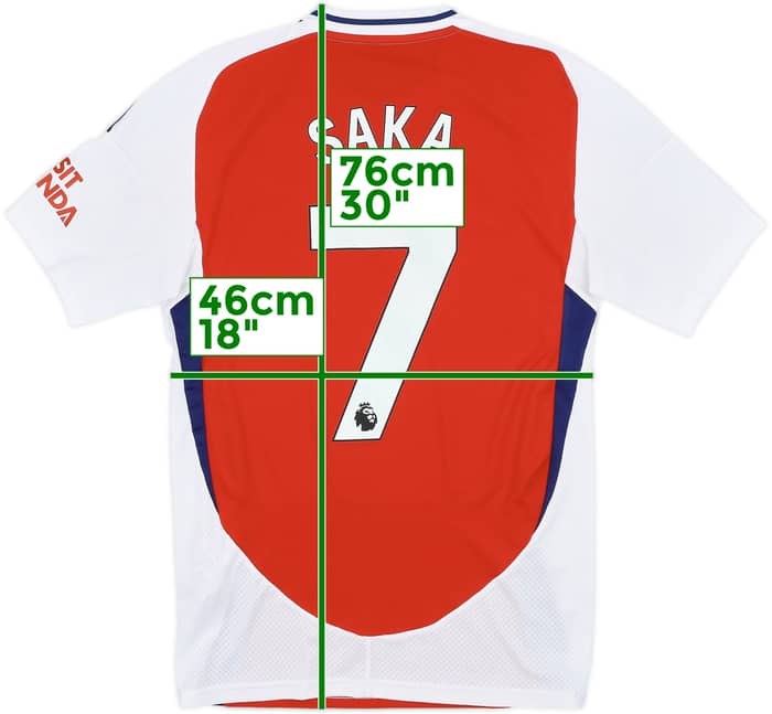 2024-25 Arsenal Home Shirt Saka #7 - 10/10 - (S)
