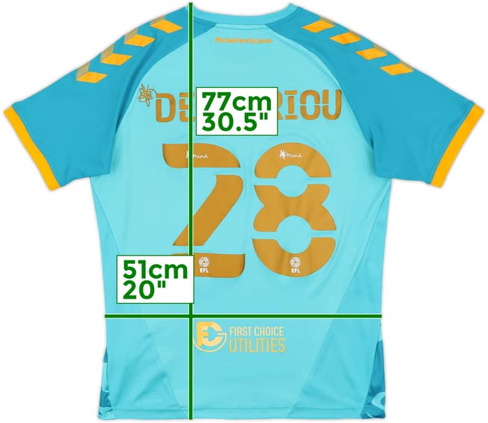2021-22 Newport County Away Shirt Demetriou #28 - 8/10 - (M)