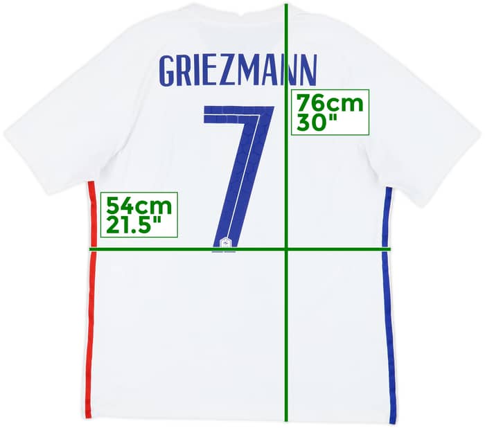 2020-21 France Authentic Away Shirt Griezmann #7 - 8/10 - (L)