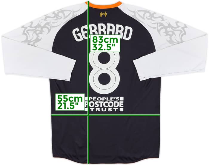 2012-13 Liverpool Third L/S Shirt Gerrard #8 - 8/10 - (L)