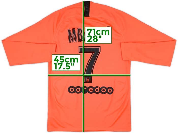 2019-20 Paris Saint-Germain Away L/S Shirt Mbappe #7 - 10/10 - (S)