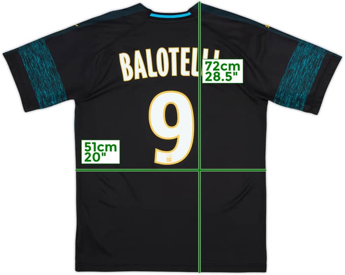 2018-19 Olympique Marseille Away Shirt Balotelli #9 - 10/10 - (M)