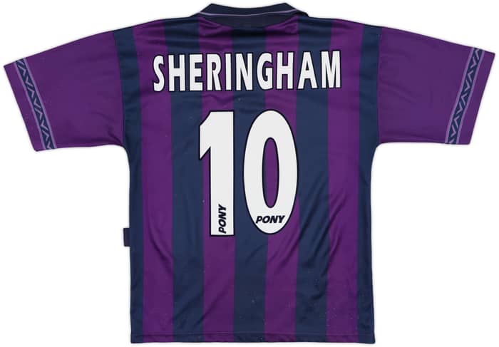 1995-97 Tottenham Away Shirt Sheringham #10 - 7/10 - (S)