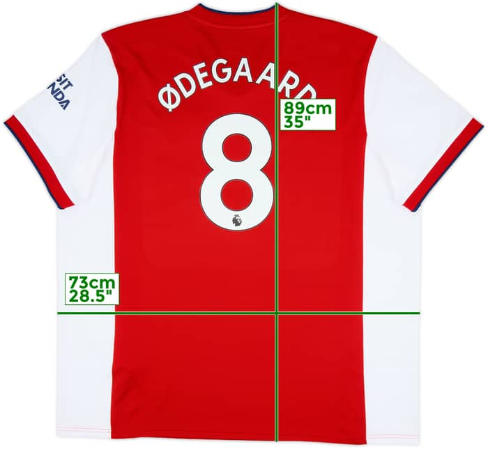 2021-22 Arsenal Home Shirt Odegaard #8 - 10/10 - (3XL)