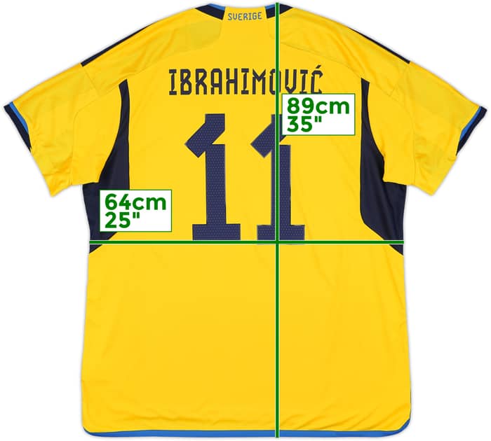 2022-23 Sweden Home Shirt Ibrahimovic #11 - 10/10 - (XXL)