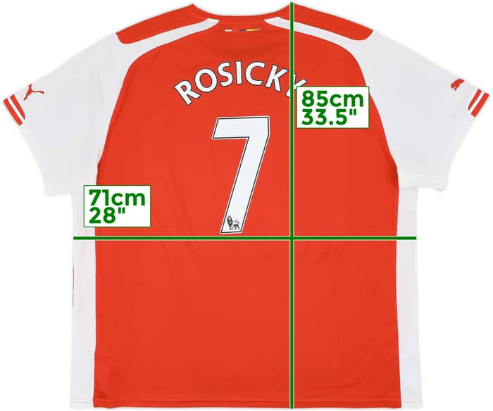2014-15 Arsenal Home Shirt Rosicky #7 - 9/10 - (3XL)
