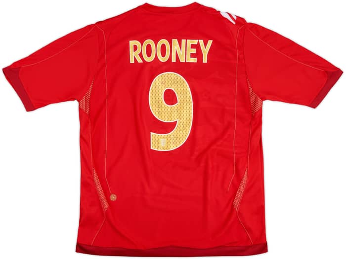 2006-08 England Away Shirt Rooney #9 - 5/10 - (L)