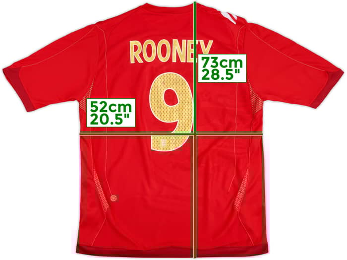 2006-08 England Away Shirt Rooney #9 - 5/10 - (L)