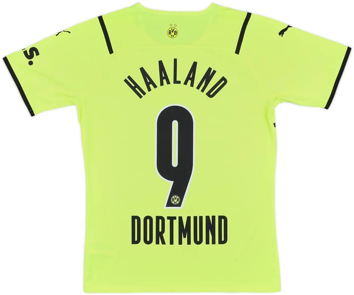 2021-22 Borussia Dortmund Authentic European Home Shirt Haaland #9 - 10/10 - (S)