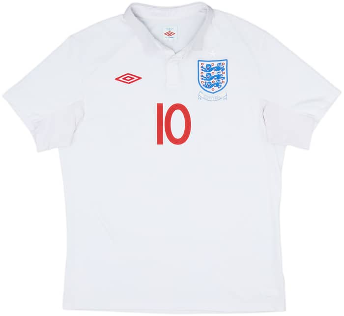 2009-10 England Home Shirt Rooney #10 - 7/10 - (L)