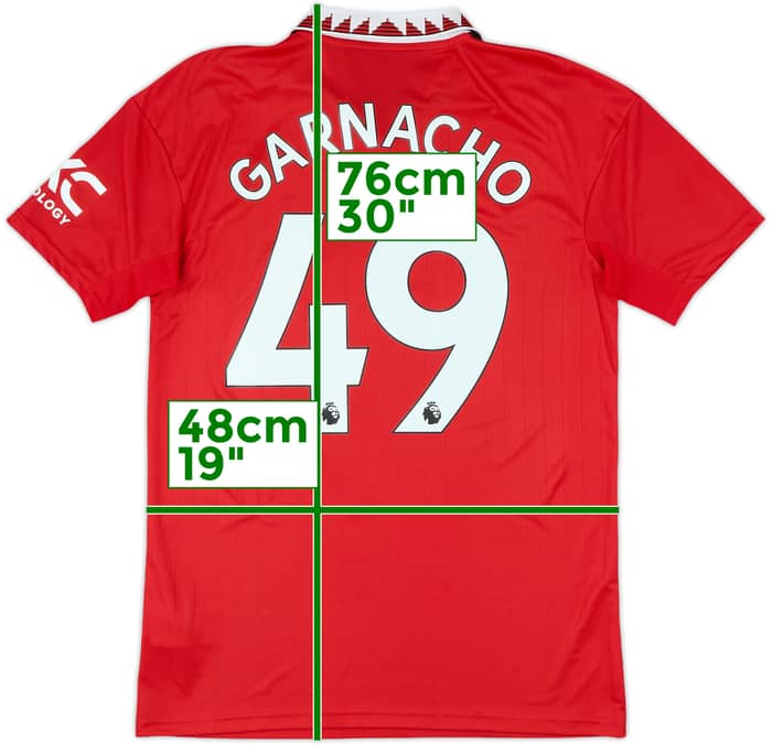 2022-23 Manchester United Home Shirt Garnacho #49 - 8/10 - (S)
