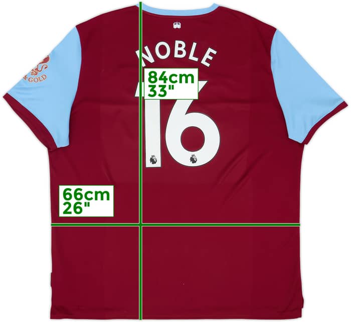 2019-20 West Ham Home Shirt Noble #16 - 8/10 - (4XL)
