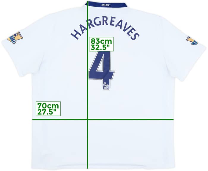 2008-10 Manchester United Away Shirt Hargreaves #4 - 7/10 - (3XL)