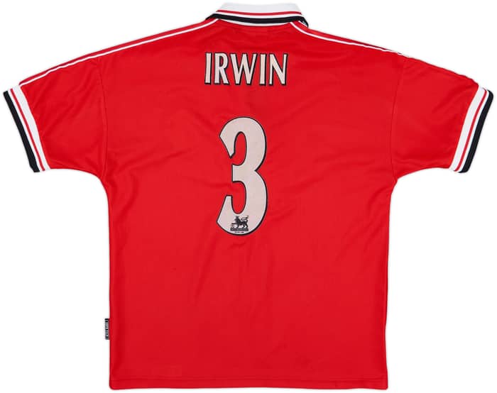 1998-00 Manchester United Home Shirt Irwin #3 - 8/10 - (L)