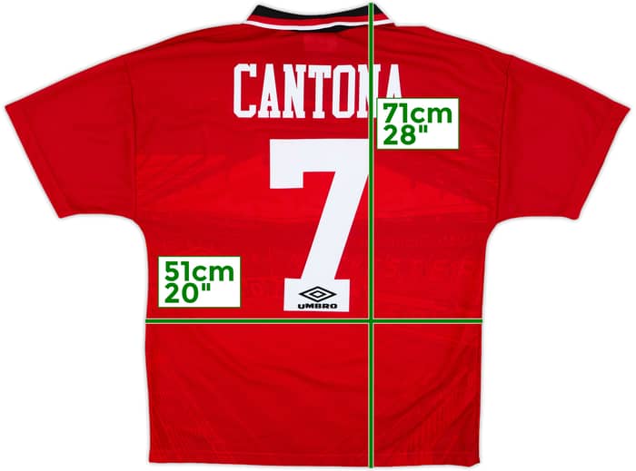 1996-98 Manchester United Home Shirt Cantona #7 (Y)