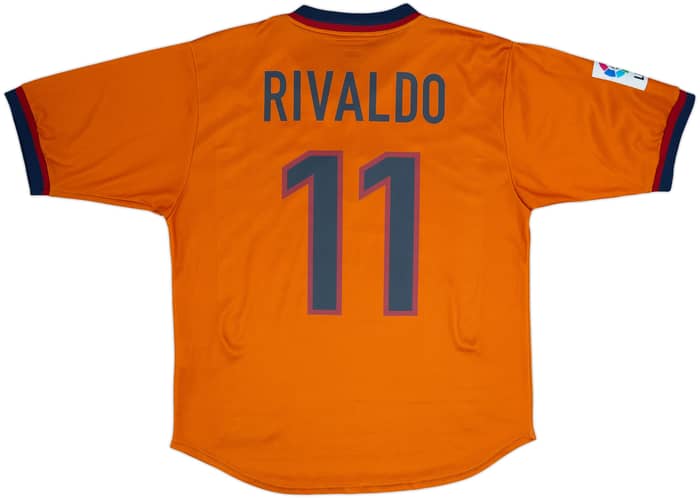 1998-00 Barcelona Away Shirt Rivaldo #11 - 8/10 - (M)