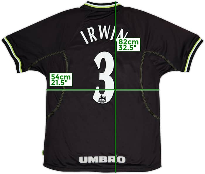 1998-99 Manchester United Third Shirt Irwin #3 - 8/10 - (L)
