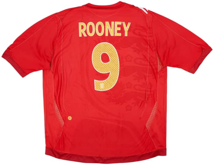 2006-08 England Away Shirt Rooney #9 - 6/10 - (XL)