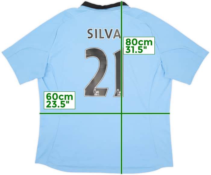2012-13 Manchester City Home Shirt Silva #21 - 6/10 - (XXL)