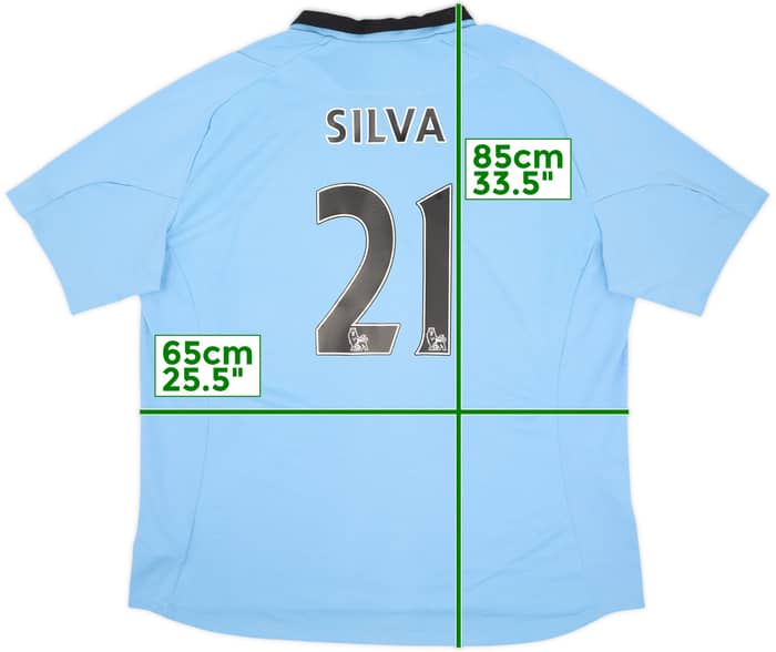 2012-13 Manchester City Home Shirt Silva #21 - 6/10 - (3XL)