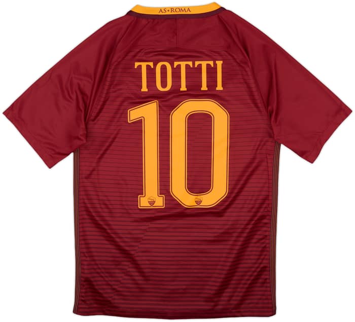 2016-17 Roma Home Shirt Totti #10 - 8/10 - (S)