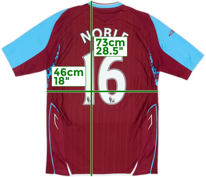 Camiseta de local del West Ham 2007-08 Noble #16 - 6/10 - (S)