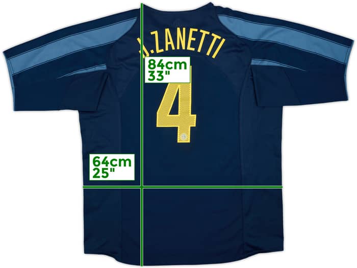2004-05 Inter Milan Third Shirt J. Zanetti #4 - 10/10 - (XXL)