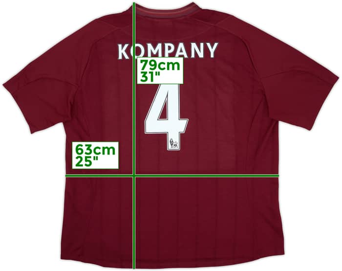 2012-13 Manchester City Away Shirt Kompany #4 - 8/10 - (3XL)