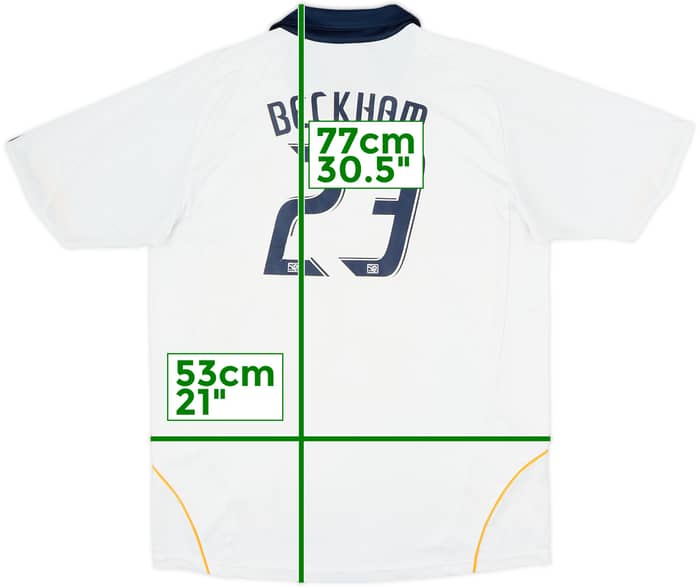 2008-09 LA Galaxy Home Shirt Beckham #23 - 6/10 - (XL.Boys)