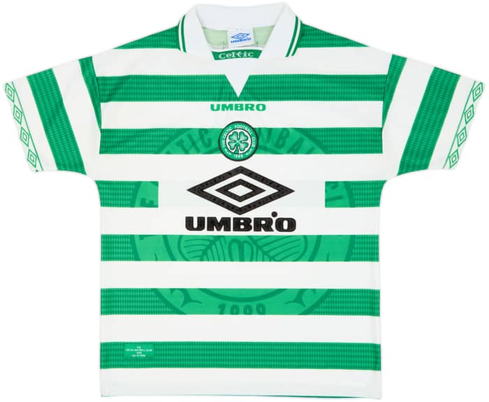 1997-99 Celtic Home Shirt Larsson #7 - 8/10 - (L)
