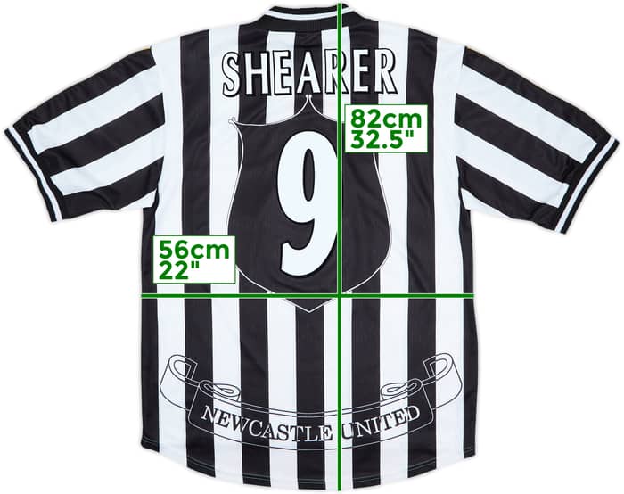1997-99 Newcastle Home Shirt Shearer #9 - 8/10 - (L)
