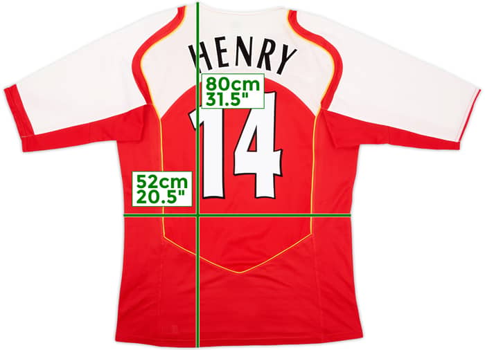 2004-05 Arsenal Camiseta Local Henry #14 - 8/10 - (XXL)