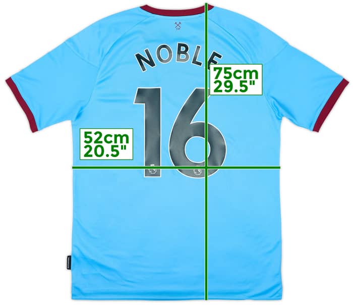 2020-21 West Ham Away Shirt Noble #16 - 9/10 - (L)
