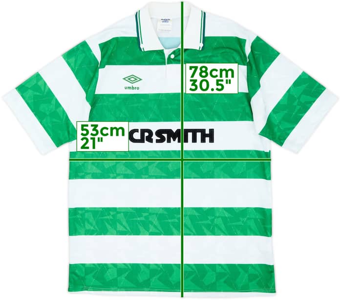 1989-91 Celtic Home Shirt - 8/10 - (M)