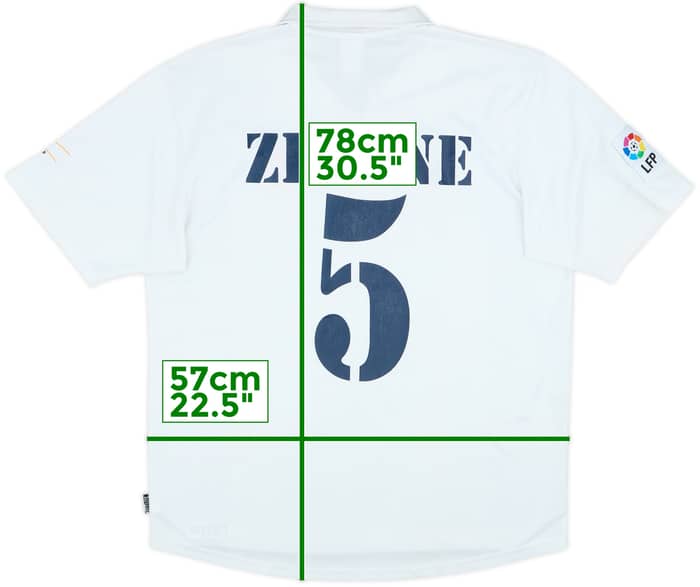 2002-03 Real Madrid Centenary Home Shirt Zidane #5 - 6/10 - (L)