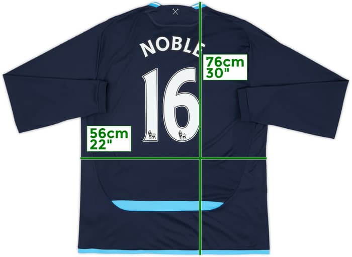 2009-10 West Ham Away L/S Shirt Noble #16 - 9/10 - (XL)