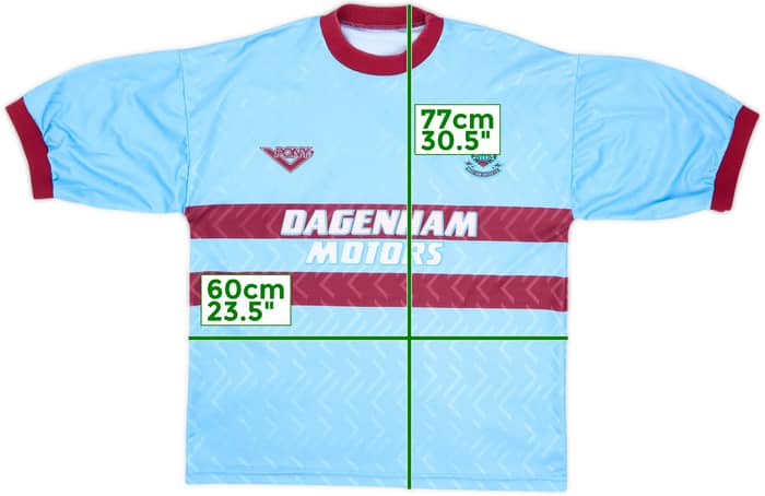 1993-95 West Ham Away Shirt - 8/10 - (XXL)