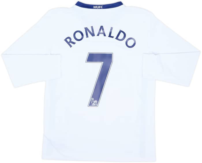 2008-10 Manchester United Away L/S Shirt Ronaldo #7 - 8/10 - (XL.Boys)