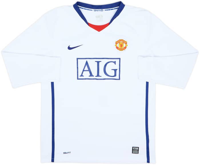 2008-10 Manchester United Away L/S Shirt Ronaldo #7 - 8/10 - (XL.Boys)