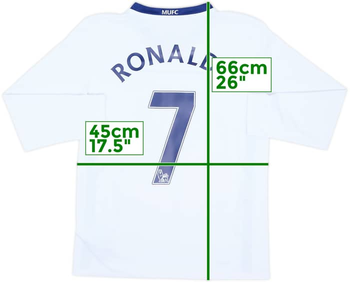 2008-10 Manchester United Away L/S Shirt Ronaldo #7 - 8/10 - (XL.Boys)