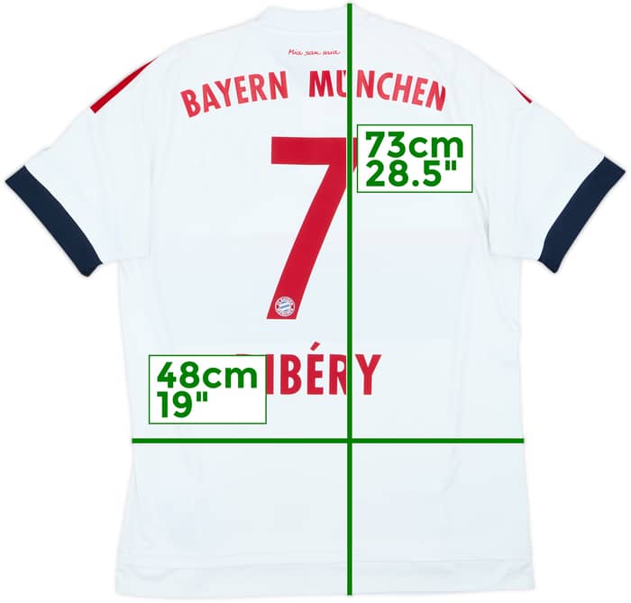 2015-16 Bayern Munich Away Shirt Ribery #7 - 6/10 - (M)