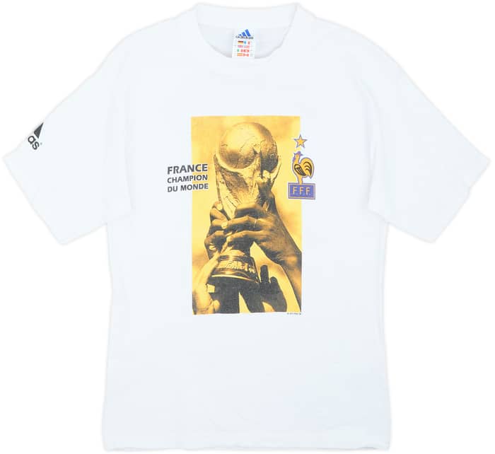 1998 France Champion du Monde adidas Graphic Tee - 9/10 - (L.Boys)