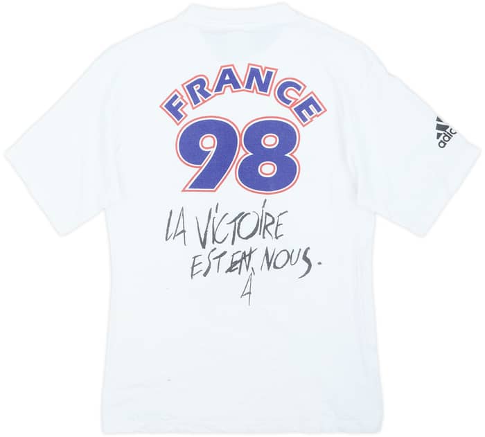 1998 France Champion du Monde adidas Graphic Tee - 9/10 - (L.Boys)