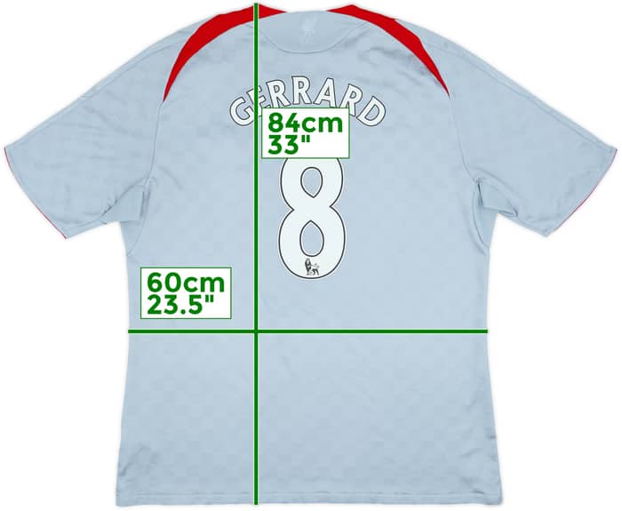 2008-09 Liverpool Away Shirt Gerrard #8 - 7/10 - (XXL)