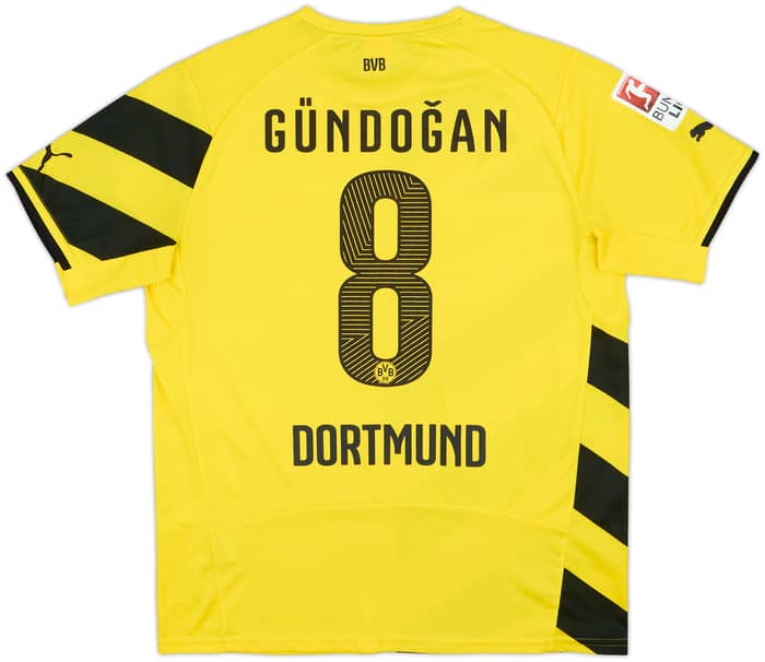 2014-15 Borussia Dortmund Home Shirt Gundogan #8 - 8/10 - (L)