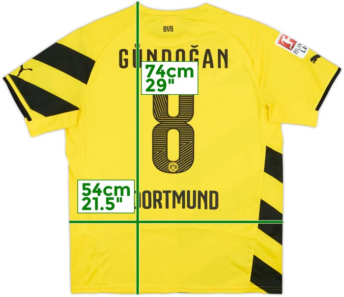 2014-15 Borussia Dortmund Home Shirt Gundogan #8 - 8/10 - (L)